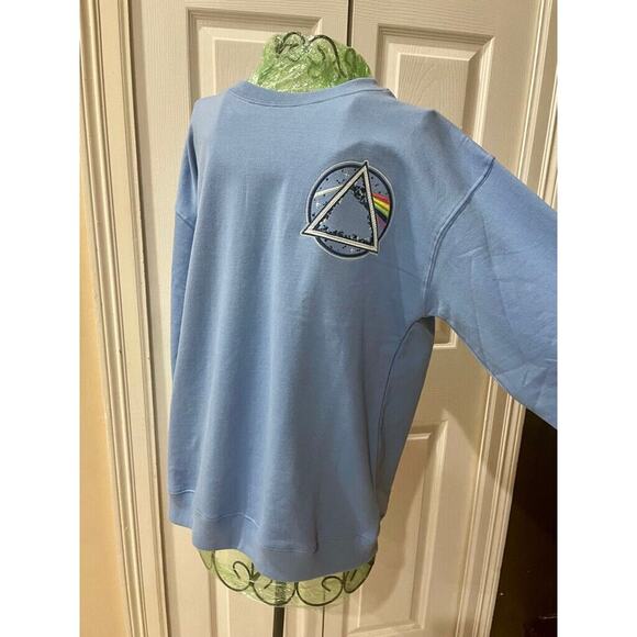 PINK FLOYD SWEATSHIRT EMBROIDERED  ROCK PSYCHEDELIA 60’ PRISM RAINBOW BEAM Sz M - Picture 10 of 14